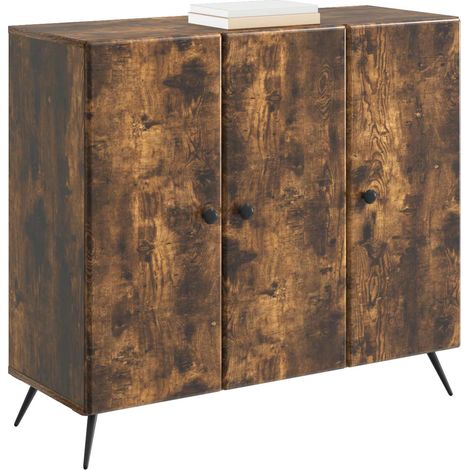 Maison Exclusive - Credenza Rovere Fumo 89 x 34,5 x 80 cm Legno ingegnerizzato