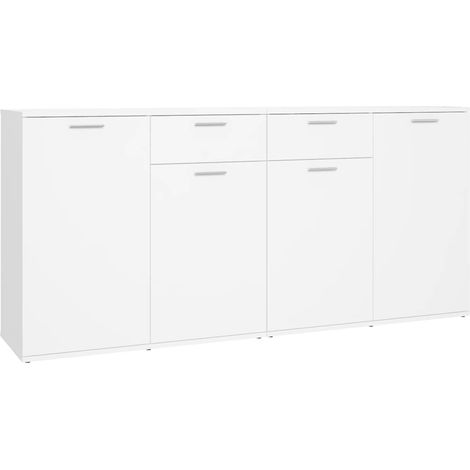 Maison Exclusive - Aparador de madera de ingeniería negro 160x36x
