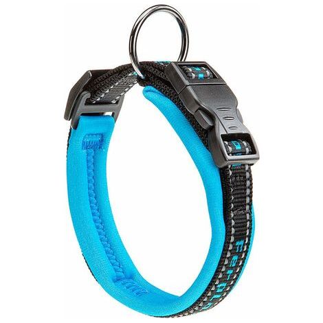 Ferplast SPORT DOG C Collare per cani con imbottitura soft. Varie misure e colori fluo.. Variante C15/35 - Misure: A: 25-35 cm B: 15 mm - Blu