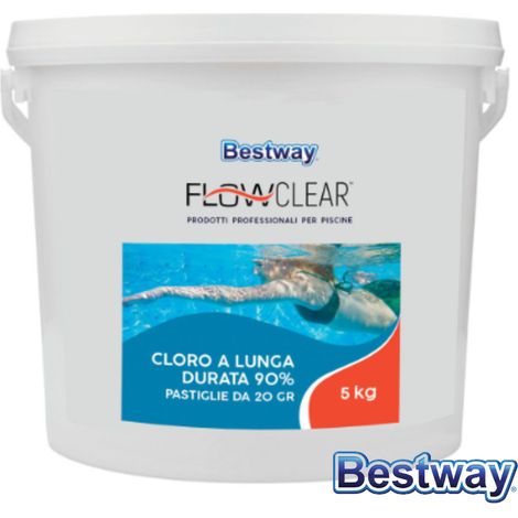BESTWAY - 59015 - Cloro in pastiglie da 20 gr / 5 kg