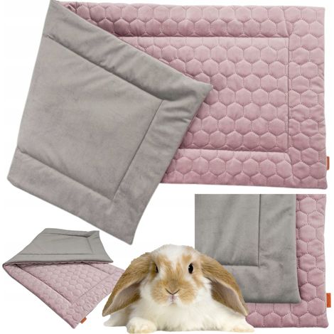 Materassino per gabbia per conigli o roditori 80x52cm uKory ROSA GRIGIO (1/5)
