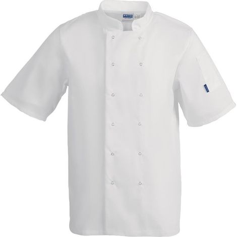 Veste de Cuisine Vegas Mixte Manches Courtes Blanche - Whites Chefs Clothing (1/5)