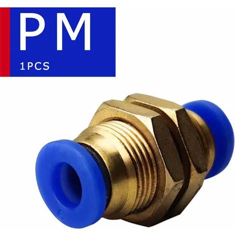 (PM - Utiliser un tuyau de 12 mm) Raccord pneumatique - Connecteur de tuyau - Tube - Tuyau d'air - Raccord à dégagement rapide (1/5)
