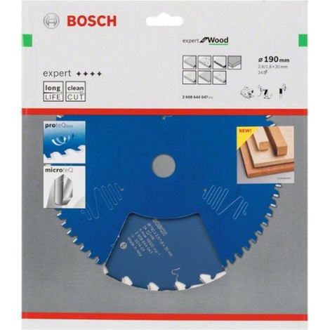 Expert para hoja de sierra circular para madera Ø30mm - 190 x 30 x 2,6 mm, 24 - 2 608 644 047