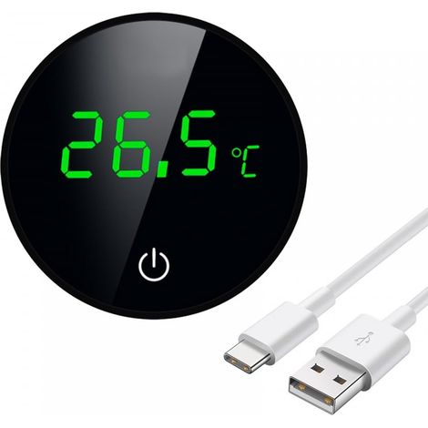Thermomètre Numérique pour Aquarium,Thermomètre Sans Fil À Coller USB LED avec Boutons Tactiles ℃/℉ pour Poisson,Tortue Ou Mesure de la Température Aquatique (1/5)