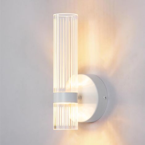 4765351 Applique Murale Intérieure 3000K/4500K/6500K LED Lampe CRI≥80 Éclairage Mural pour Salon, Chambre, Couloir, Escaliers et Lampe de Chevet avec Fonction Mémoire Blanc (1/5)