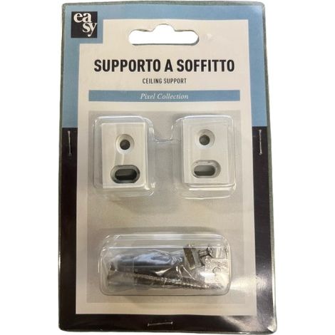 2PZ SUPPORTO A SOFFITTO PIATTO COL.BIANCO