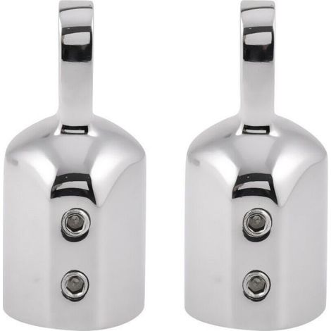 Awning accessories made of 316 stainless steel, smooth double end caps 22 mm/25 mm and 1/25 mm, mounting hardware