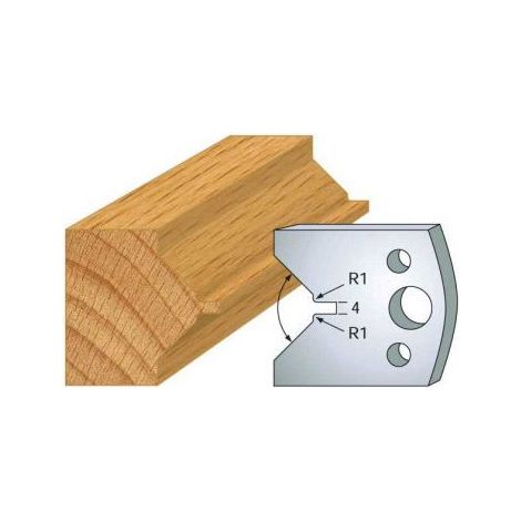Leman - Jeu de 2 fers profilés acier Ht.40 mm N°072