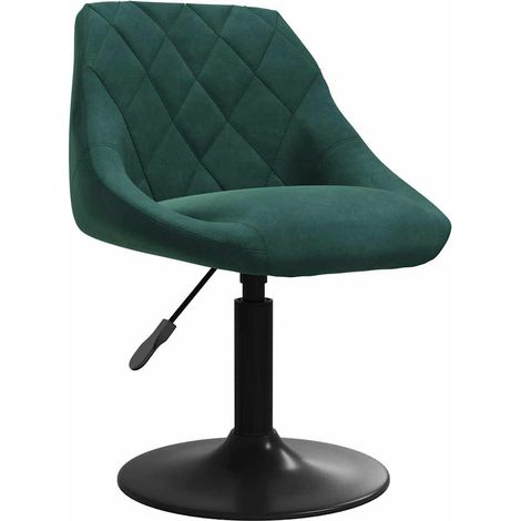 Chaise de salle à manger Chaise de cuisine Vert foncé Velours (1/5)