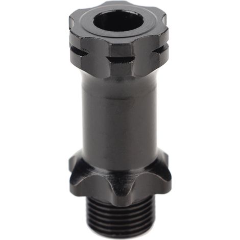 4 adaptateurs d'extension de moyeu hexagonal en aluminium de 17 mm pour voiture RC modèle 1:8 (noir) (1/5)