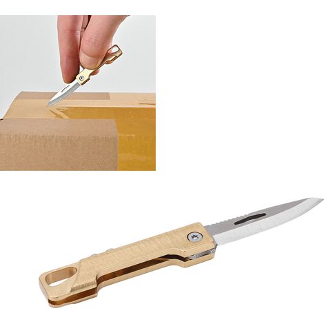 Mini Couteau Multifonction Pliable - Ouvre-Paquet, Couteau de Poche, Pendentif Clé pour Randonnée Camping