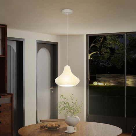 Lámpara de Techo LED Moderna Ø20,5x17,5 cm con Pantalla de Impresión 3D Luz Cálida de 3000K para Salón Dormitorio Cocina (1/5)