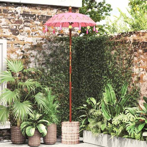 Ombrello balinese con base Rosa 95 x 95 x 260 cm vidaXL (1/5)