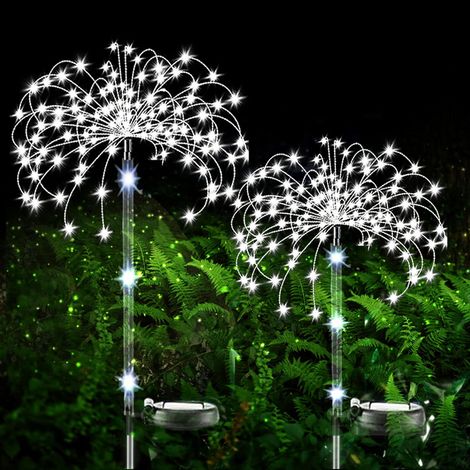 Shining House – Lumière solaire extérieure décorative 2 pièces – 120 LED étanches IP65 – Feu d'artifice pour jardin, patio, balcon – Ambiance festive (1/5)