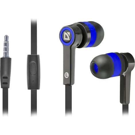Defender PULSE 420 In-Ear-Kopfhörer mit Mikrofon, 4-Pin, schwarz und blau (1/5)