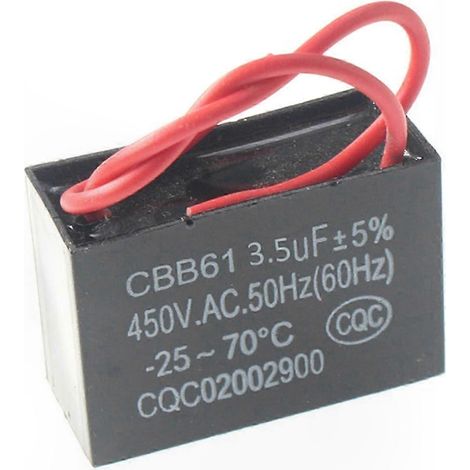 450V Run Capacitor for Fan and Motor Applications 1-20uF CBB61 Series Ceiling Exhaust-Compatible Capacitors (1/5)
