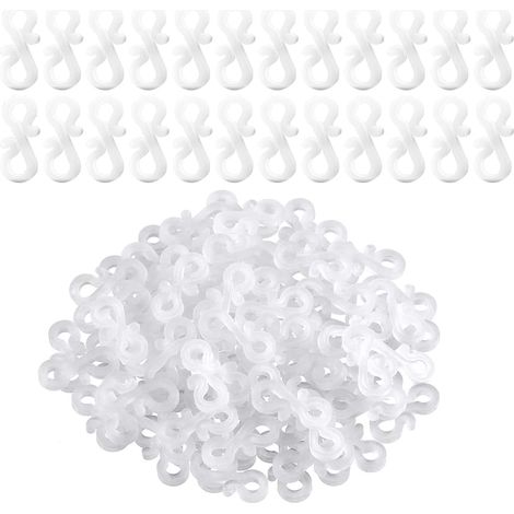 Mini-Dachrinnenhaken, Kunststoff-Lichterhaken, S-förmige Clips für Weihnachts-, Geburtstags- und Partydekorationen, 100 Stück (1/5)