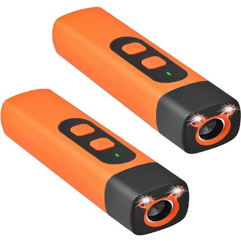 Lot de 2 dispositifs anti-aboiements pour chiens, répulsifs portables avec lampe torche LED pour l'extérieur, adaptés aux chiens de petite, moyenne et grande taille. (1/5)