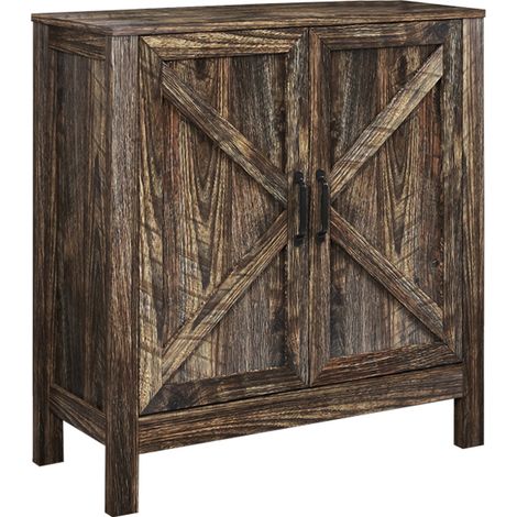 Credenza rustica  2 ante  Madia da cucina  Mobile da soggiorno sala da pranzo  80x85x35cm  Modello Olivia  Colore Rovere Rustic