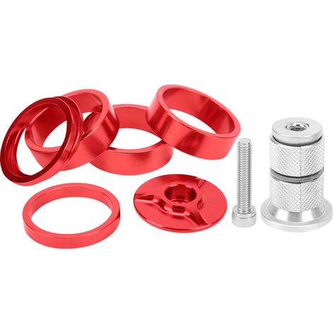 6 Spacers de direction en aluminium pour VTT, entretoises de potence vélo tout terrain (1/5)