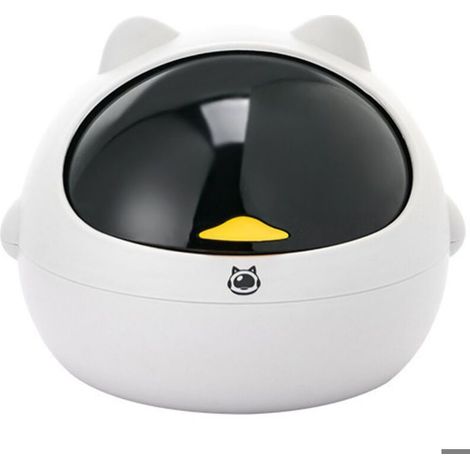 Mini poubelle bureau - OKZ - Créative - Avec couvercle - Gain de place - Pour dortoir/chambre (1/4)