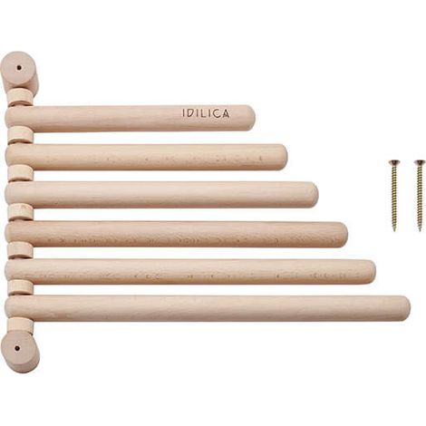 KitchenCraft Idilica Beechwood Wall Rack