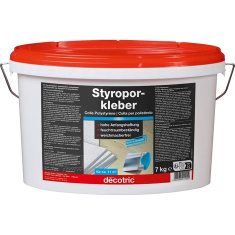 Decotric stiroporkleber 7kg colla per polistirolo ed espanso rigido