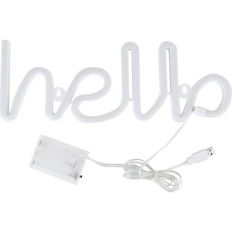 Lettre anglaise unique Hello en forme de LED lumineuse décorative pour demande en mariage, anniversaire, maison (1/5)