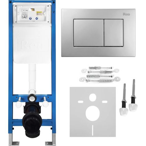 Vorwandelement für WC SLIM 024N mit drückerplatte J satin (1/5)