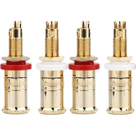 Compatible avec le bornier pour haut-parleur HIFI Fever plaqué or Preffair, prise banane en Y, bornier d'amplificateur (1/5)