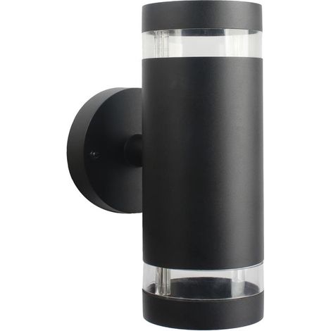 Lampada da parete da giardino, alto-basso, facciata, RINO, 2xGU10, IP54, nero, Goldlux (1/3)