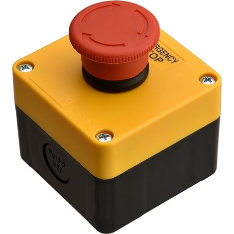 Interrupteur d'arrêt d'urgence rouge 660 V 10 A avec boîte (1/5)