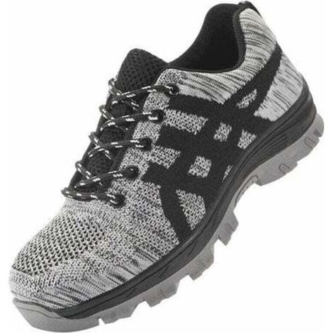 Chaussures de sécurité, embout en acier pour hommes, protection confortable, légères, respirantes, chaussures de travail unisexes, gris(41 EU) (1/5)