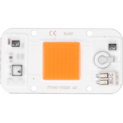 Puce Led Cob 20W 220V Sans Soudure Spectre Complet Lumière Blanche Chaude Pour Éclairage Intérieur Et Extérieur (1/5)
