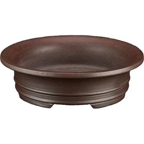 Vaso per bonsai rotondo in gres 15,5x15,5x4 cm - B118