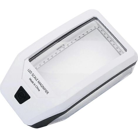 Stück LED-Lupenvergrößerung mit Skala, Leselupe (ohne Batterie)-14X8.2X3.7CM (1/2)
