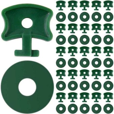 Confezione da 100 clip in plastica per serre con rondelle per fissare l'isolamento e la rete a bolle su serre in alluminio, verdi, 50 clip + 50 rondelle -Crezuo