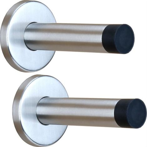 5 pièces de butée de porte butée de porte murale butée de porte en acier inoxydable robuste tampon en caoutchouc T (1/5)
