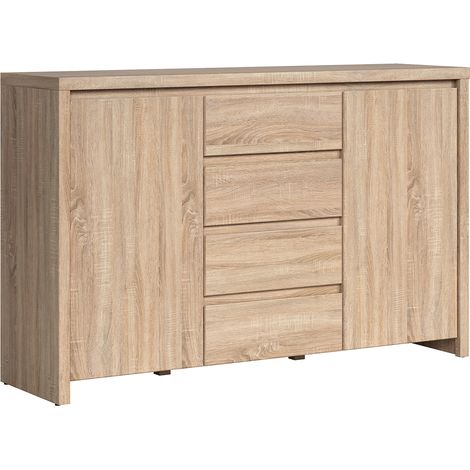 Buffet Soren mit 4 Schubladen und 2 Türen, Holzoptik, 143.5cm