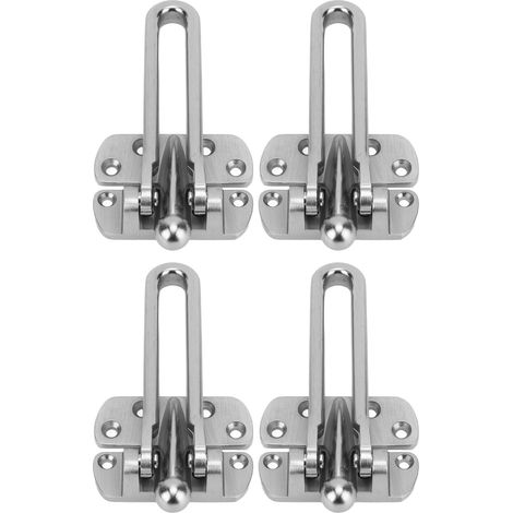 Serrure de barre pivotante 4 pièces en alliage de zinc, bras extra épais, résistant aux chocs, réglable sur 3 positions, sécurité de porte pour hôtel (1/5)