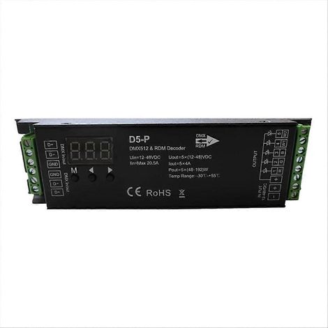 Decodificador DMX con pantalla digital RDM Controlador de atenuación DMX512()