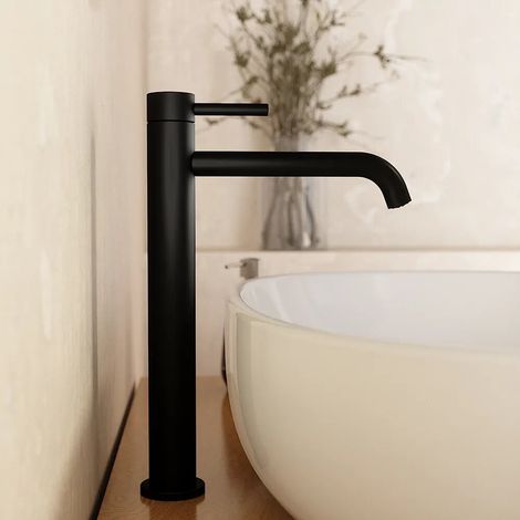 Miscelatore lavabo alto senza scarico slim nero opaco Bette (1/4)