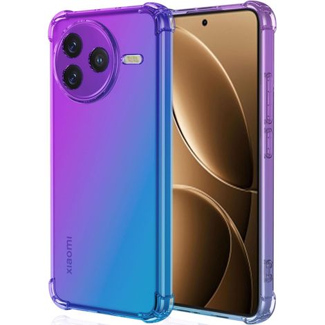Fallfeste Schutzhülle mit Farbverlauf für Xiaomi Poco F7 Pro, Lila/Blau (1/5)