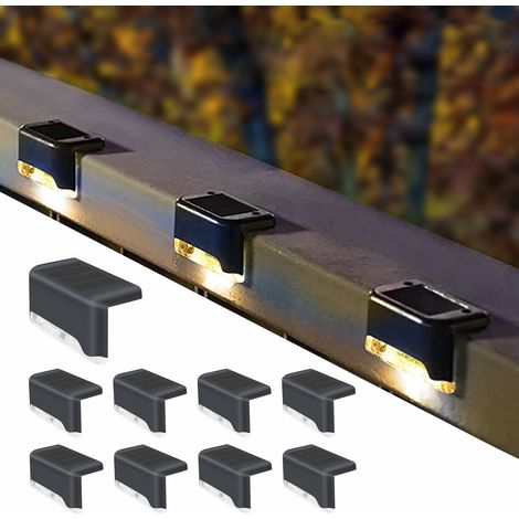 Éclairage extérieur solaire professionnel sans fil (8 pièces) Noir-AquaForge (1/4)