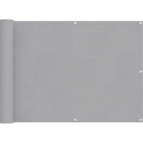 Balcony Screen Light Grey 75 x 200 cm PU coated oxford alu vidaXL