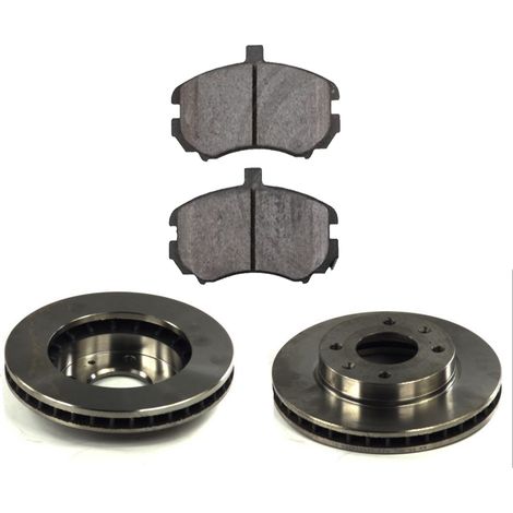 KIT FRENI ANTERIORI compatibile con HYUNDAI ELANTRA (XD,HD) - DISCHI + PASTIGLIE OEM: FDB4303, FDB1840, FDB1737 / 17199 , 17548 , 18279 /SOSTITUZIONE DIRETTA/BASSA POLVERE/SILENZIOSO (1/5)