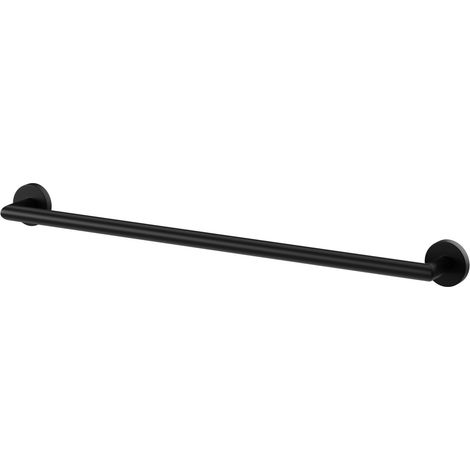 Colore Orbit Matt Black 600mm Wall Mounted Single Towel Rail (1/5)