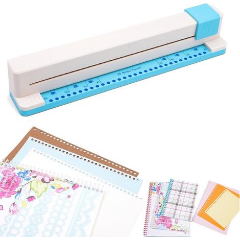 Manueller 30-Loch-Papierlocher/Binder – Blau (1/5)