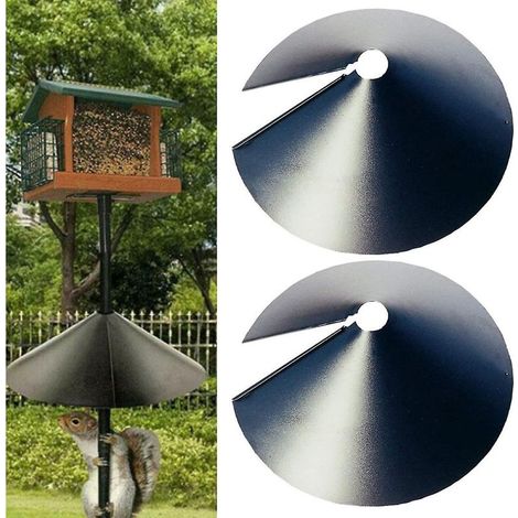 Mangeoire à oiseaux d'extérieur réutilisable avec déflecteur d'écureuil enveloppé de plastique (1/2)
